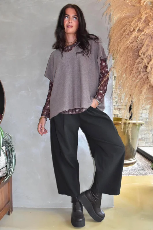 Bobby Mesh Layering Top Sana Leopard Chocolate